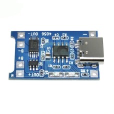 USB-C Li-Pol Ličio baterijų įkrovimo modulis TP4056 1S 1A